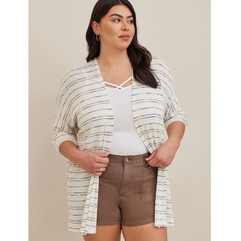 Torrid Rainbow stripe cardigan